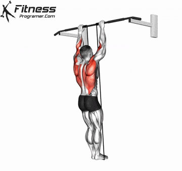 Pull-ups on a bar with elastic band